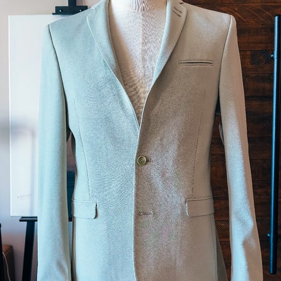 ASOS Super Skinny Suit Jacket In Sage Green - 40R - Worn Once -Deconstructed